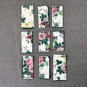 Waverly Home Fashions Pleasant Valley Colonial Cotton Napkins Set of 9